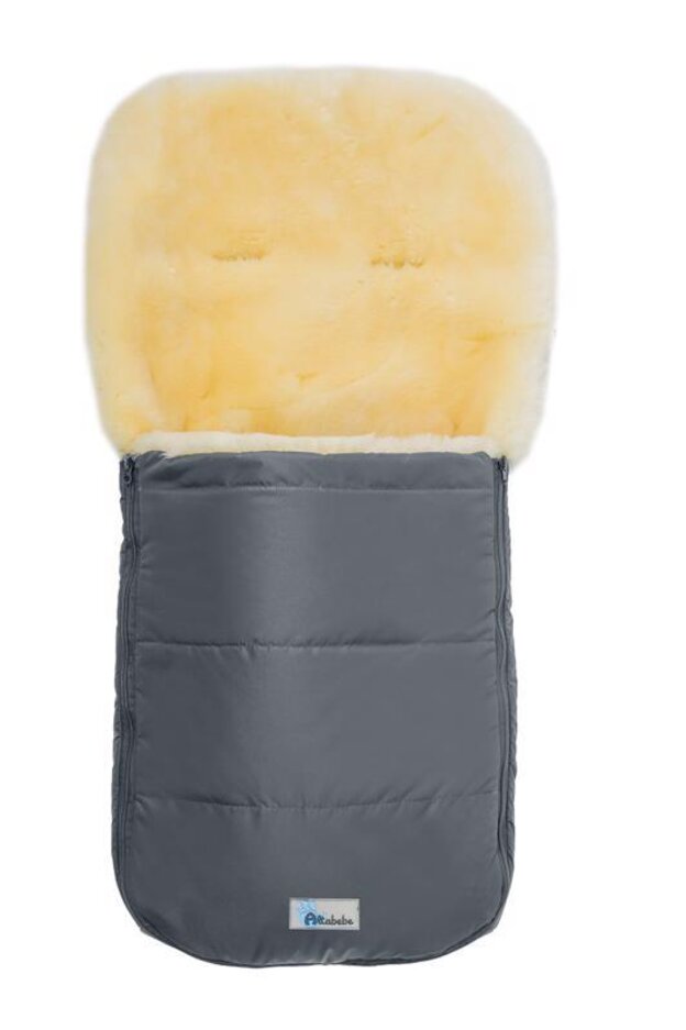 ALTABEBE Fusak 2v1 z ovčího rouna Nordkap Dark Grey