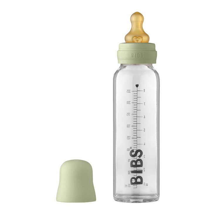 Bibs Baby Bottle skleněná láhev Sage 225 ml