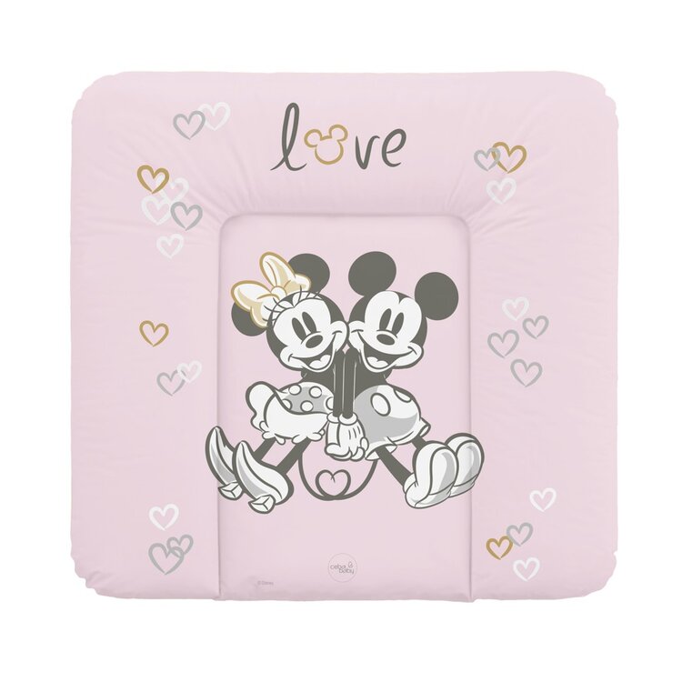 CEBA Podložka přebalovací měkká na komodu (75x72) Disney Minnie & Mickey Pink