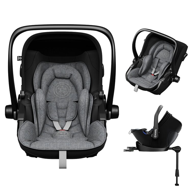 KIDDY Autosedačka Evoluna i-size 2 + Isofix základna 40-83 cm Grey Melange Icy Grey