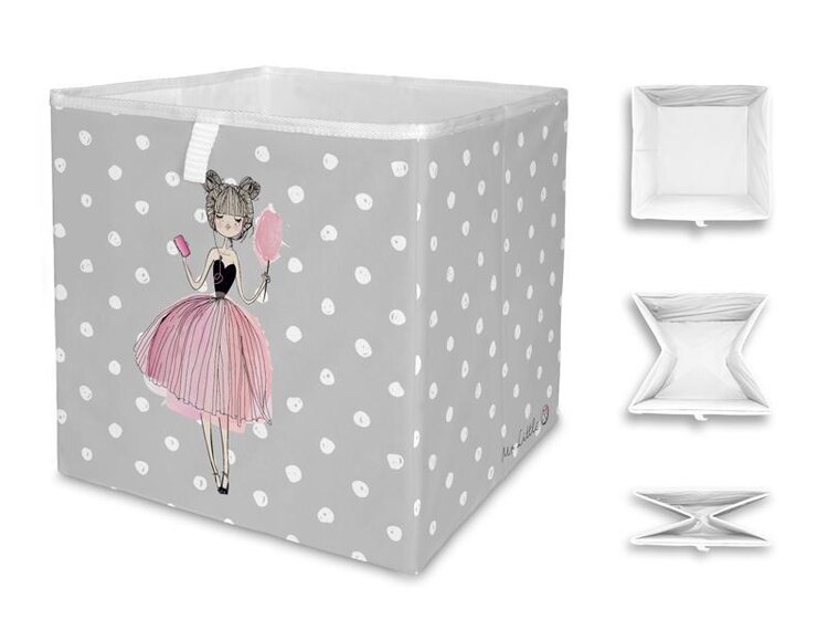 MR. LITTLE FOX Dětská úložná krabice Pink girl