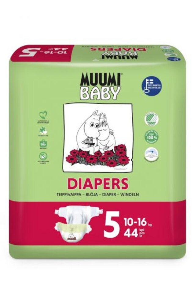 MUUMI Baby Pleny jednorázové 5 (10-16 kg) 44 ks