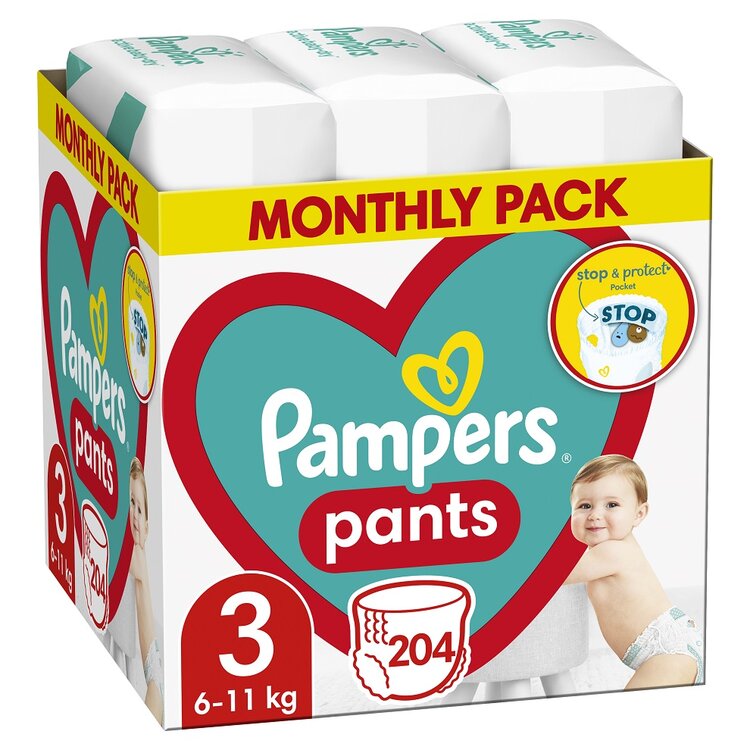 PAMPERS 3 6-11 kg 204 ks