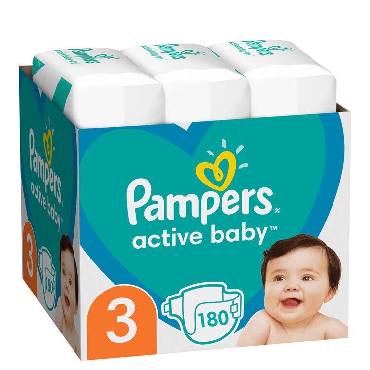 PAMPERS Active Baby plenky 3 (180 ks)