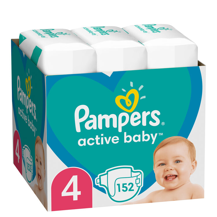 PAMPERS Active Baby plenky 4 (152 ks) 9-14 kg