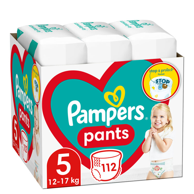 PAMPERS Pants kalhotky plenkové 5 (112 ks) 12-17 kg