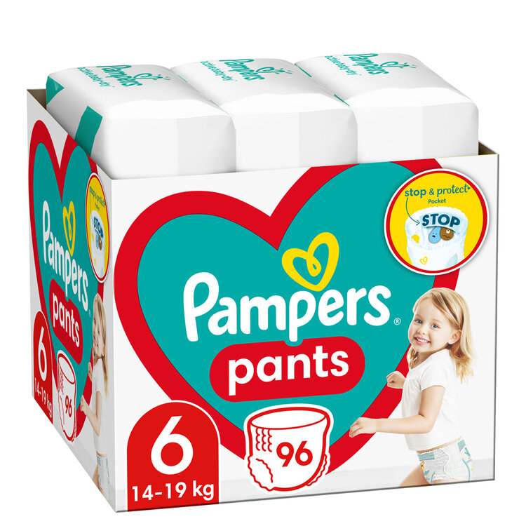 PAMPERS Pants kalhotky plenkové 6 (96 ks) 14-19 kg