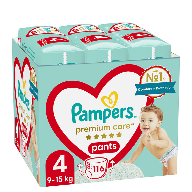 PAMPERS Premium Care plenkové kalhotky 4 (116 ks)