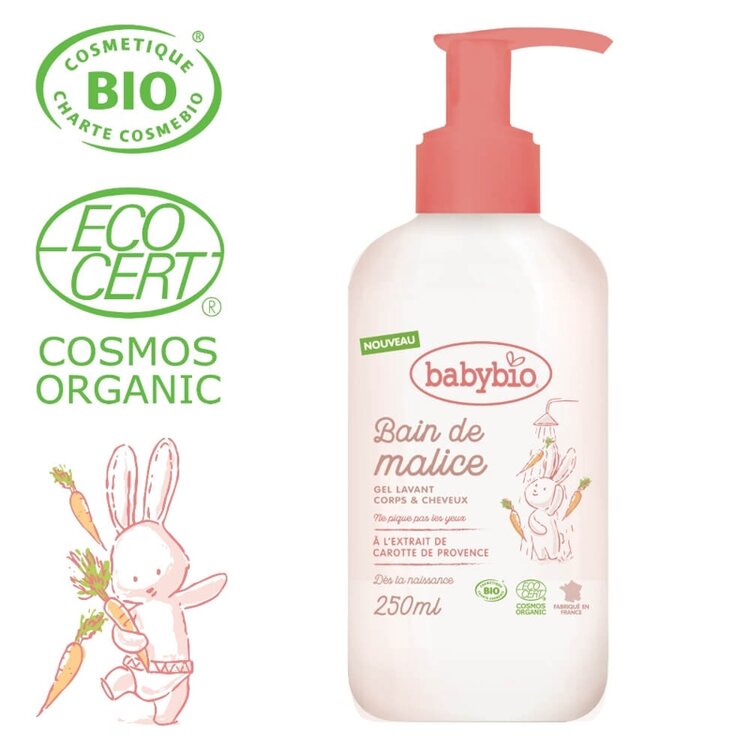 BABYBIO Sprchový BIO gel pro miminka od narození 250 ml