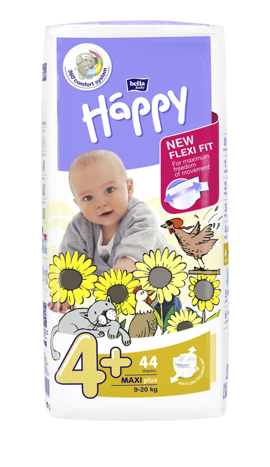 BELLA HAPPY Pleny jednorázové 4+ Maxi+ (9-20 kg) 44 ks