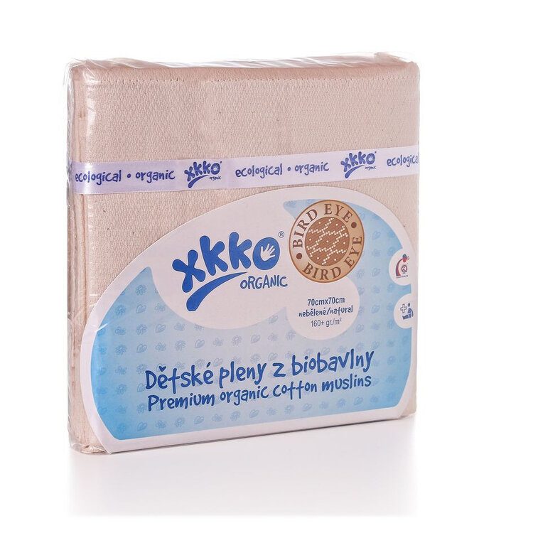 KIKKO Pleny dětské z biobavlny Staré časy 70x70 (5 ks) – natural