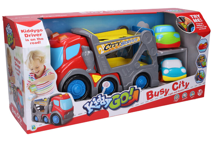 WIKY Kiddy Auto odtahovka s efekty 2 auta 9 cm 18m+