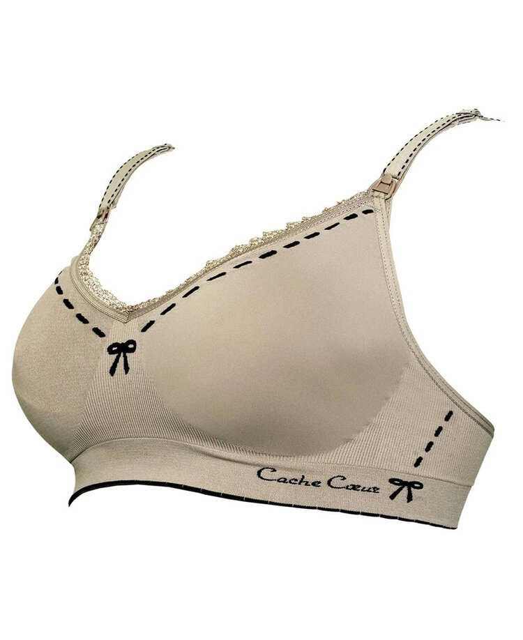 CACHE COEUR Illusion podprsenka beige L