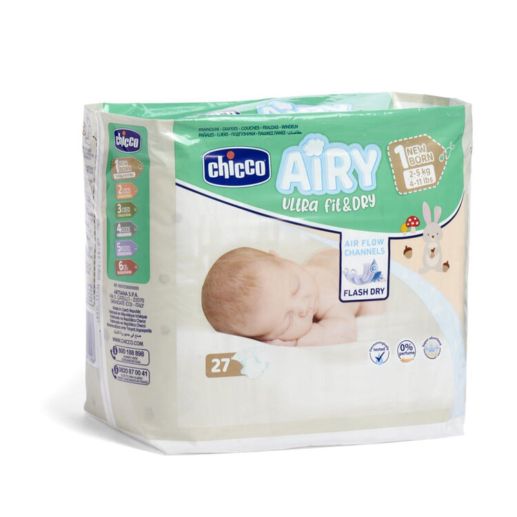 CHICCO Airy 1 Newborn 2-5 kg 27 ks