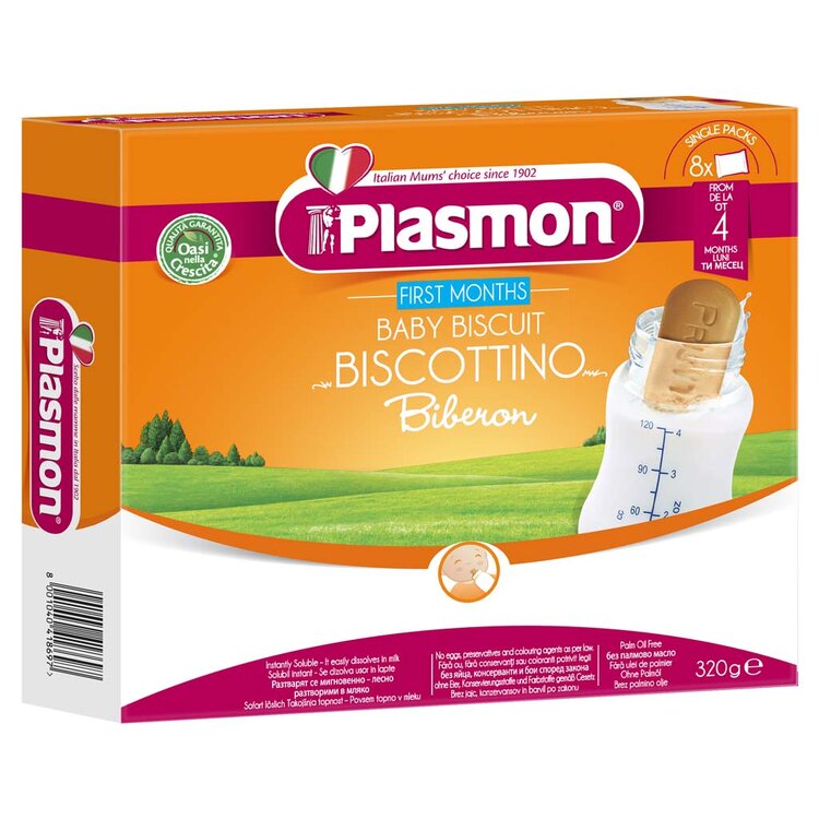 EXP: 30.04.2023 PLASMON Moje první sušenky do lahvičky 320 g