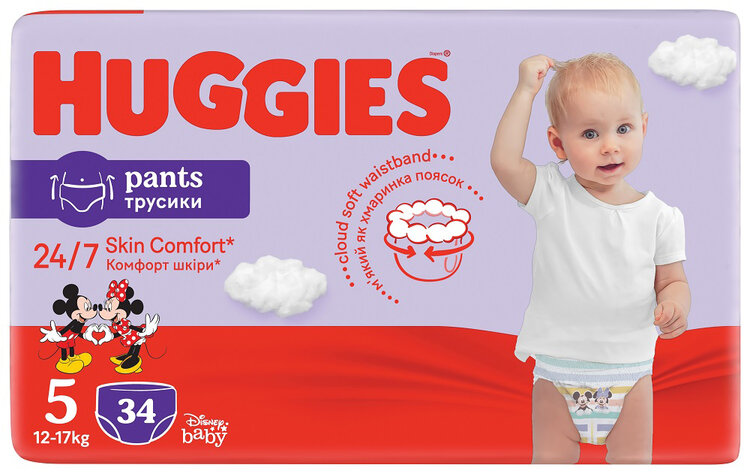 HUGGIES Pants Jumbo 5 12-17 kg 34 ks