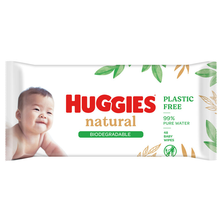 HUGGIES Ubrousky vlhčené Biodegradable 48 ks