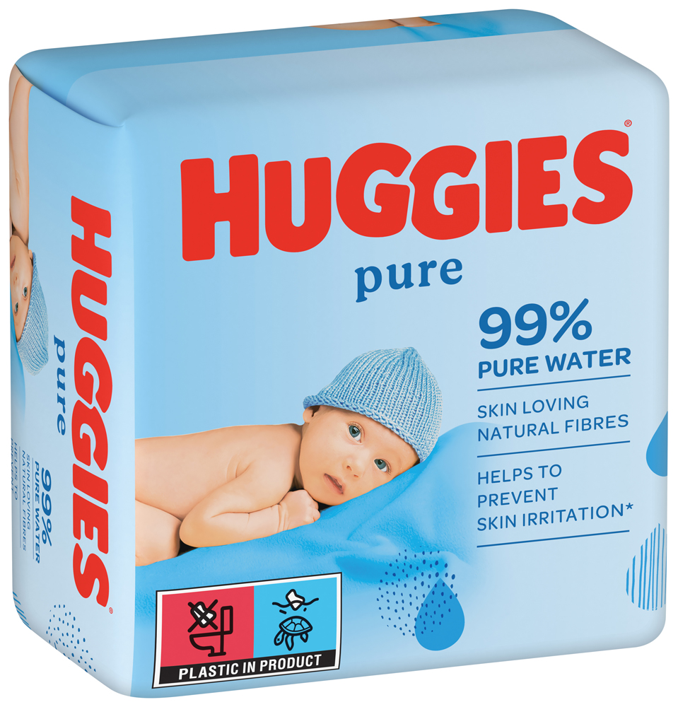 Huggies Pure Triplo vlhčené ubrousky 3x56 ks