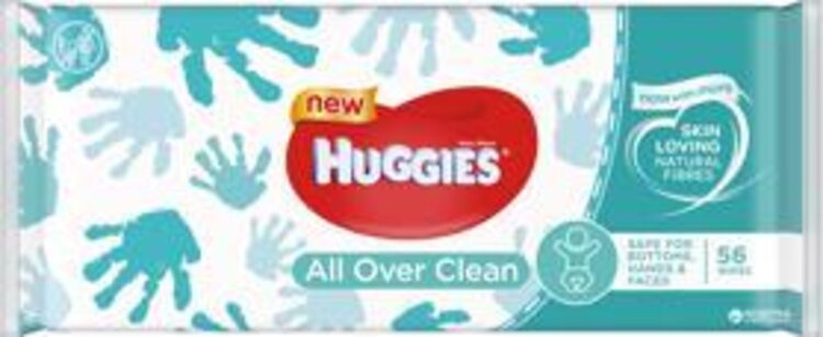 Huggies Single All Over Clean dětské vlhčené ubrousky 56 ks