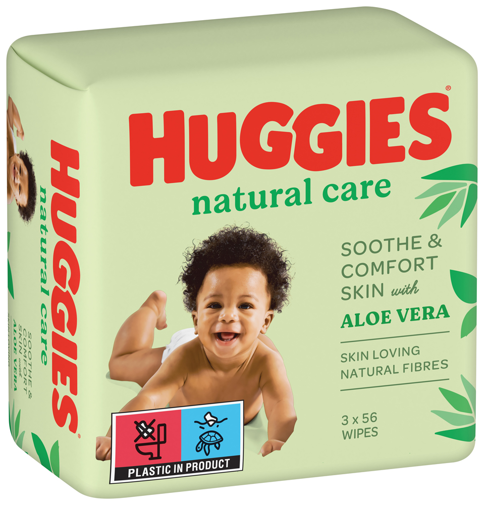 Huggies vlhčené ubrousky Pure Tripack 3 x 56 ks