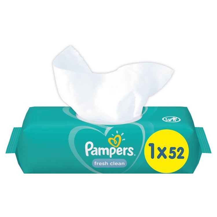 PAMPERS Fresh Clean Ubrousky vlhčené 52 ks