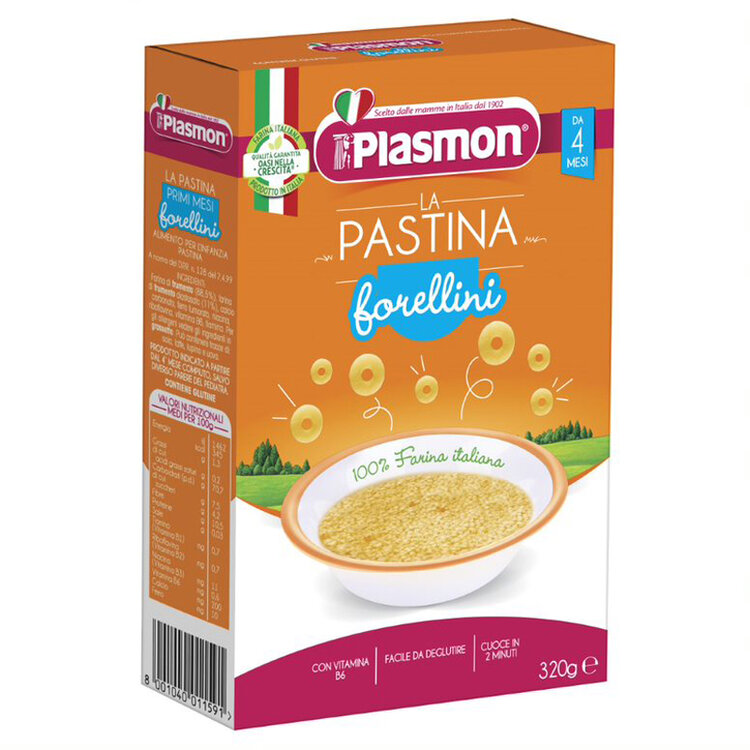 PLASMON Moje první těstoviny pšeničné Forellini kroužky 320 g