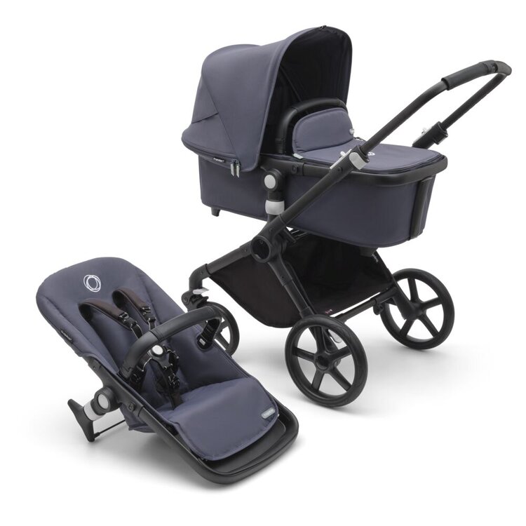 BUGABOO Kočárek kompletní Fox Cub Black/Stormy blue-Stormy blue