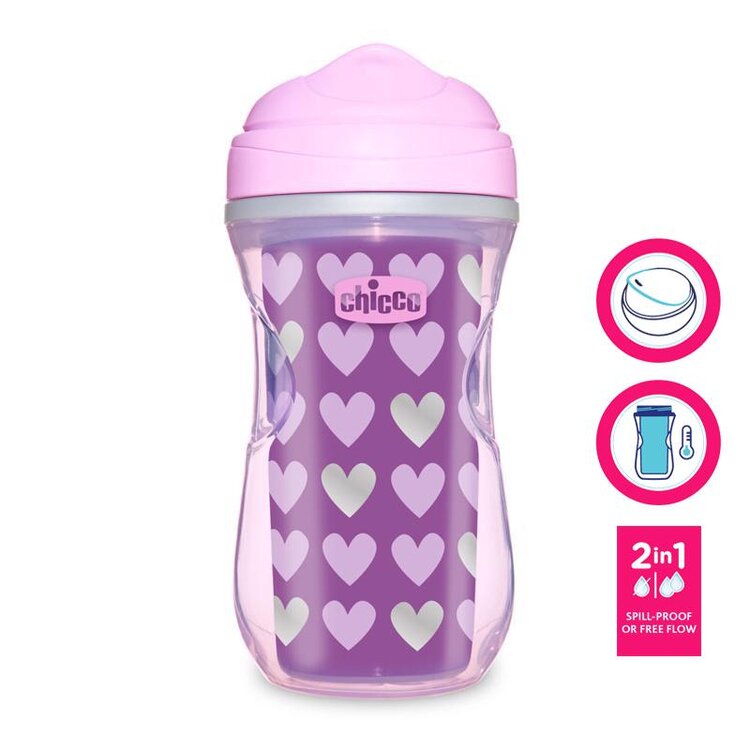 CHICCO Hrneček Active termo s tvrdým pítkem 266 ml fialový