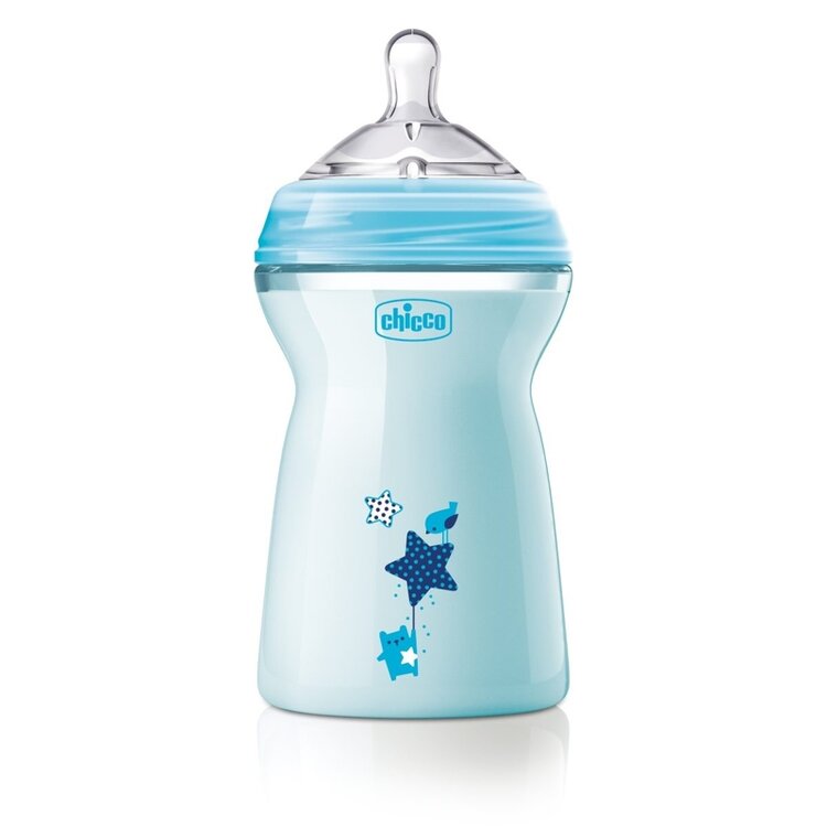 CHICCO Láhev kojenecká Natural Feeling 330 ml chlapec 6m+