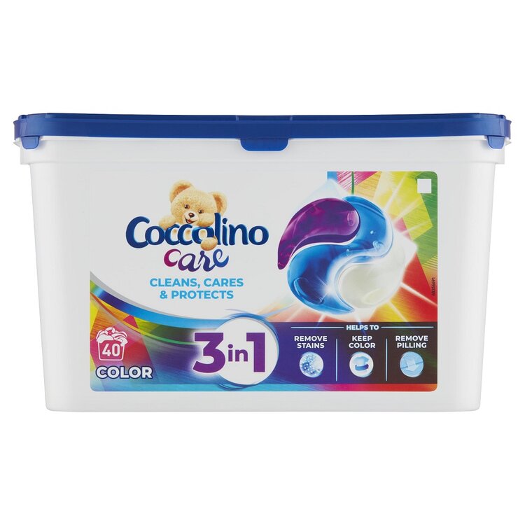 EXP: 29.04.2023 COCCOLINO Care kapsle Barevné prádlo 40 praní