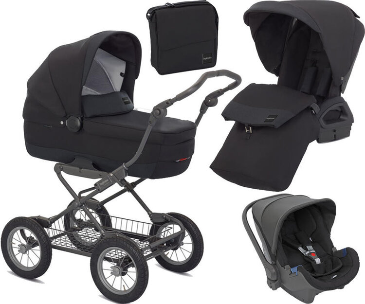 INGLESINA Kočárek Quad Pro Huggy vanička+sportovní sedačka (část 1) Total black