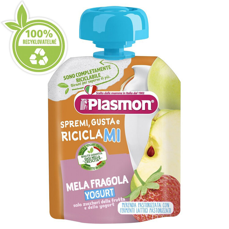 PLASMON Kapsička bezlepková ovocno-jogurtová jahoda 85 g