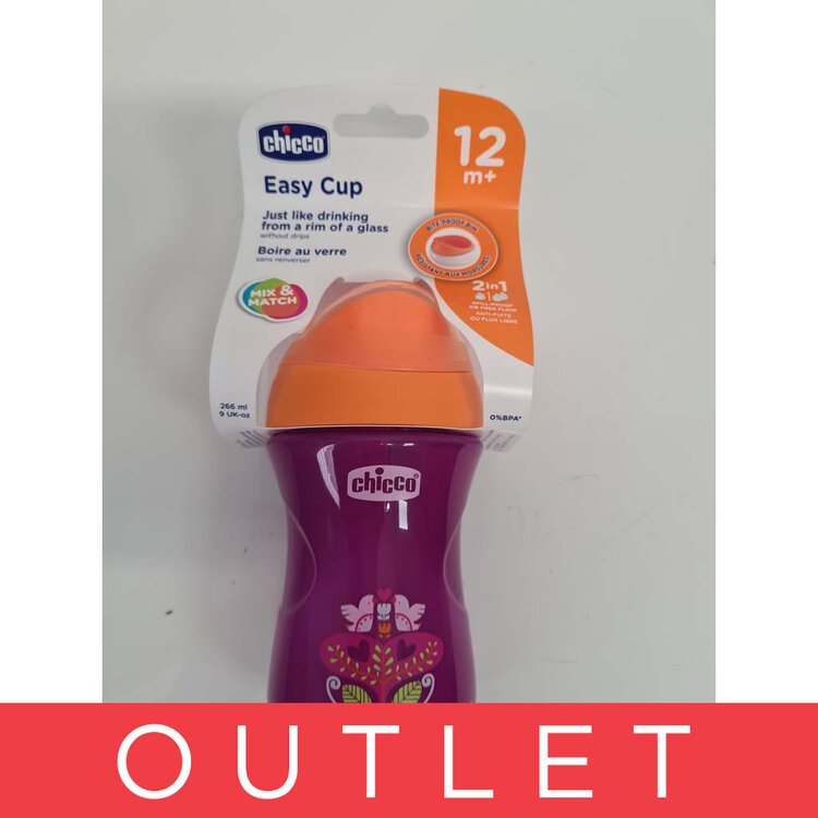 CHICCO Hrnek 266 ml růžovo/oranžový 12m+