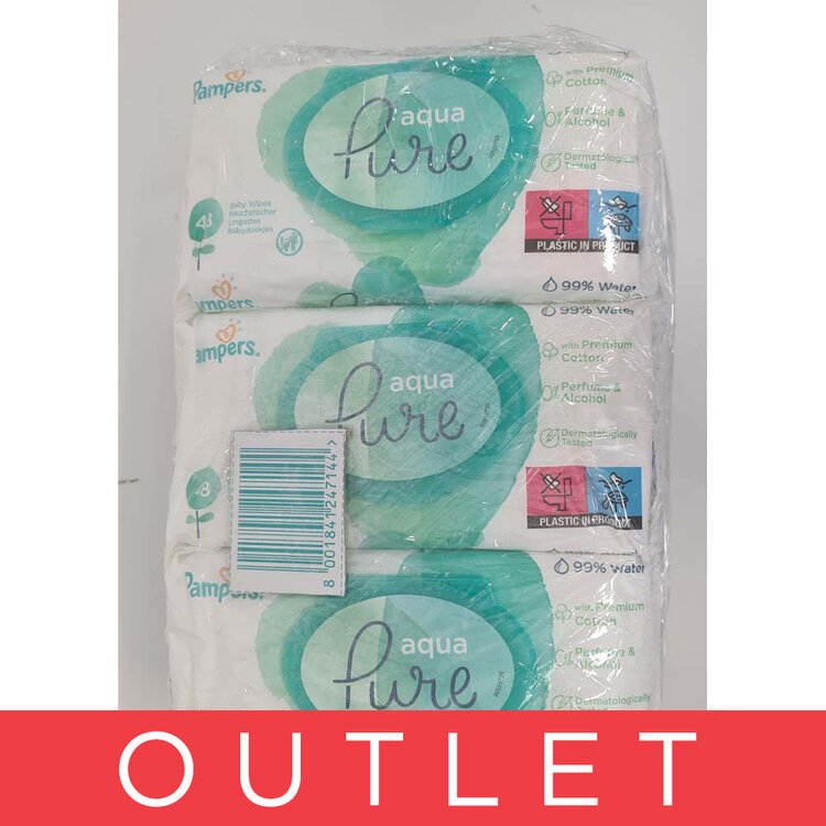 EXP: 01/2025 PAMPERS Aqua Pure vlhčené ubrousky 9 x 48 ks