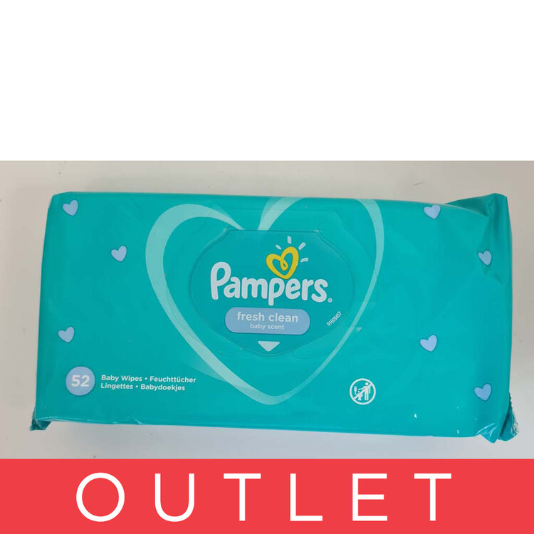 EXP: 09.09.2023 PAMPERS Fresh Clean dětské vlhčené ubrousky 52 ks