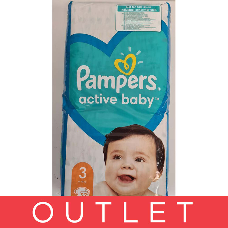 EXP: 12/2023 PAMPERS Active Baby 3 (6-10 kg) 52 ks