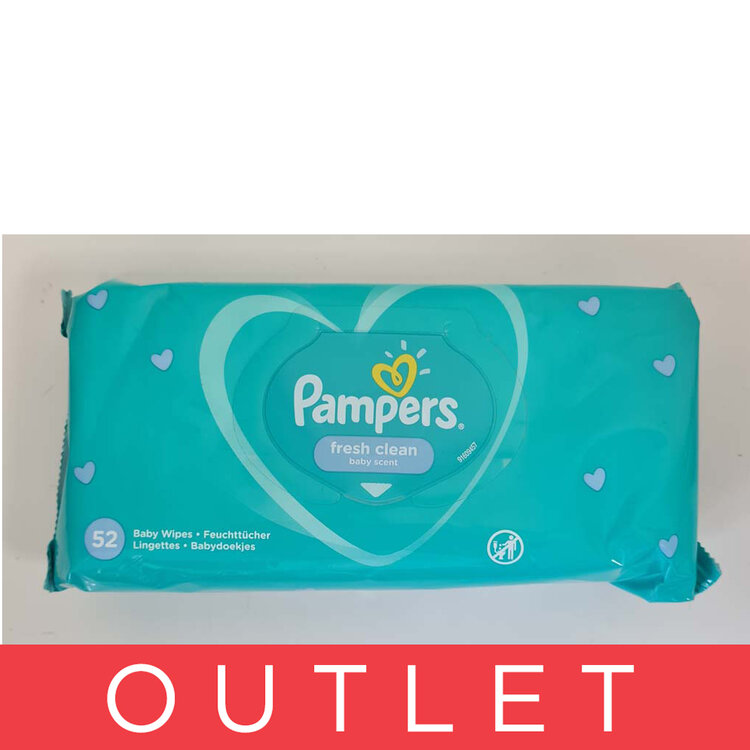 EXP: 17.09.2023 PAMPERS Fresh Clean dětské vlhčené ubrousky 52 ks