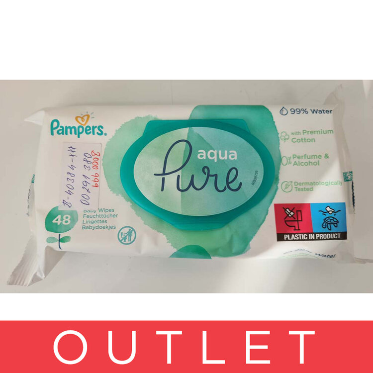 EXP: 23.05.2024 PAMPERS Aqua Pure vlhčené ubrousky 1 x 48 ks