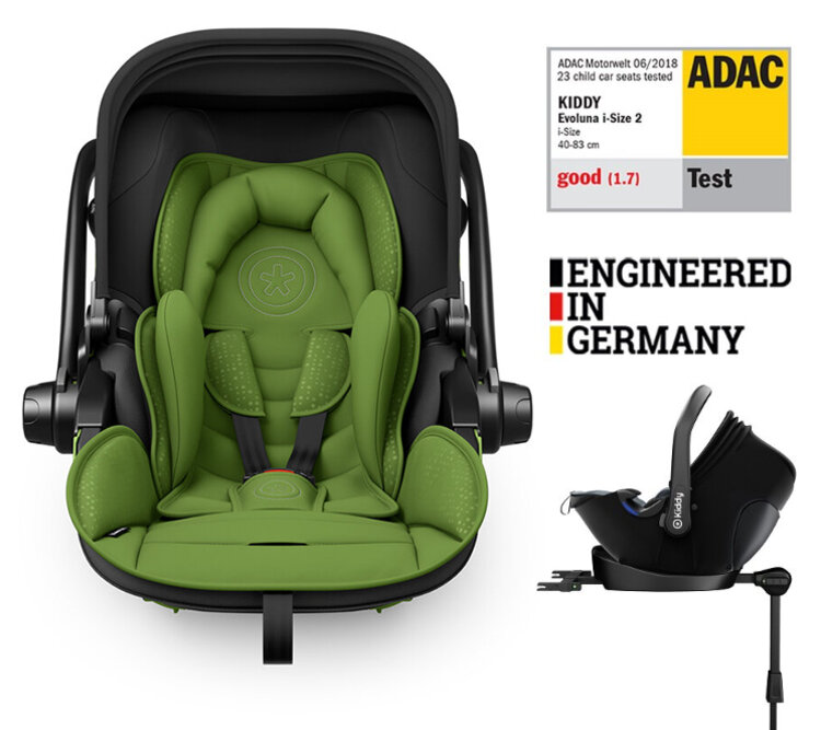 KIDDY Autosedačka Evoluna i-size 2 + Isofix základna 40-83cm Cactus Green BZP