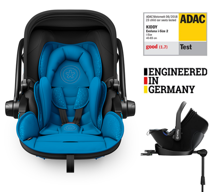 KIDDY Autosedačka Evoluna i-size 2 + Isofix základna 40-83cm Sky Blue BZP