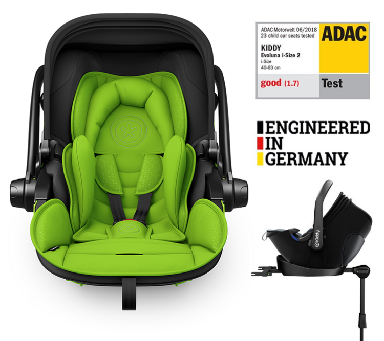 KIDDY Autosedačka Evoluna i-size 2 + Isofix základna 40-83cm Spring Green BZP