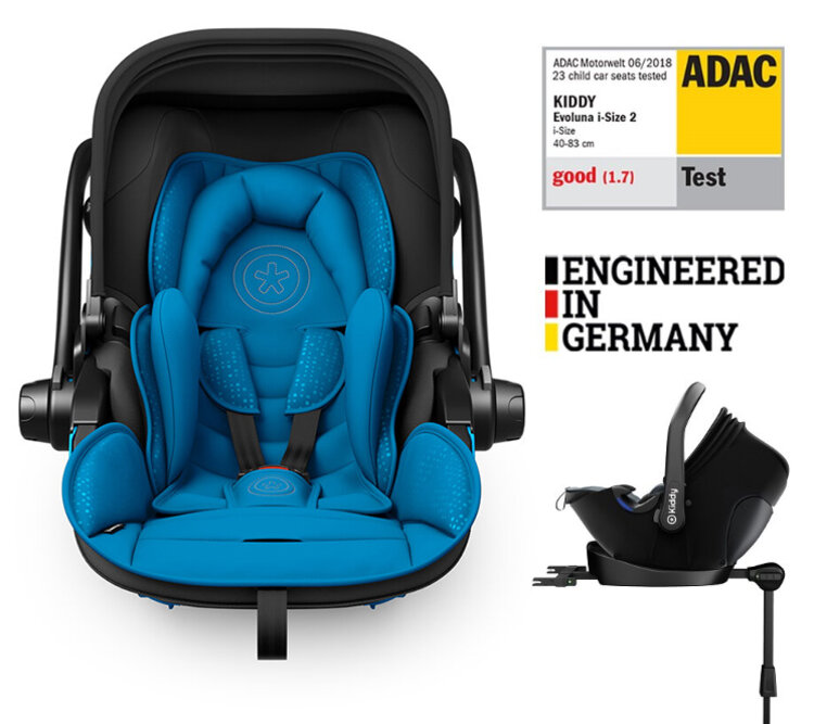 KIDDY Autosedačka Evoluna i-size 2 + Isofix základna 40-83cm Summer Blue BZP