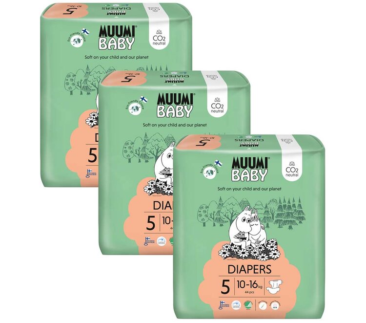 MUUMI Baby 5 Maxi+ 10-16 kg (132 ks)