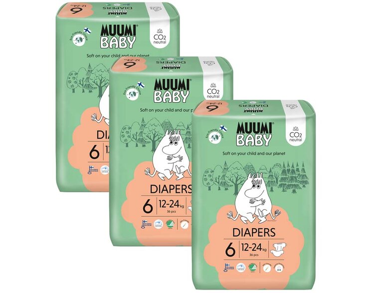 MUUMI Baby 6 Junior 12-24 kg (108 ks)