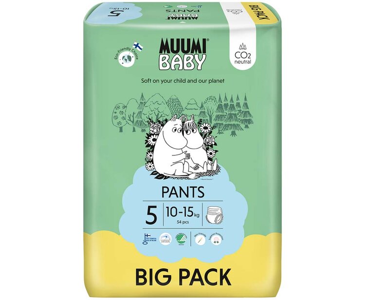 MUUMI Baby Pants 5 Maxi+ 10-15 kg (54 ks)