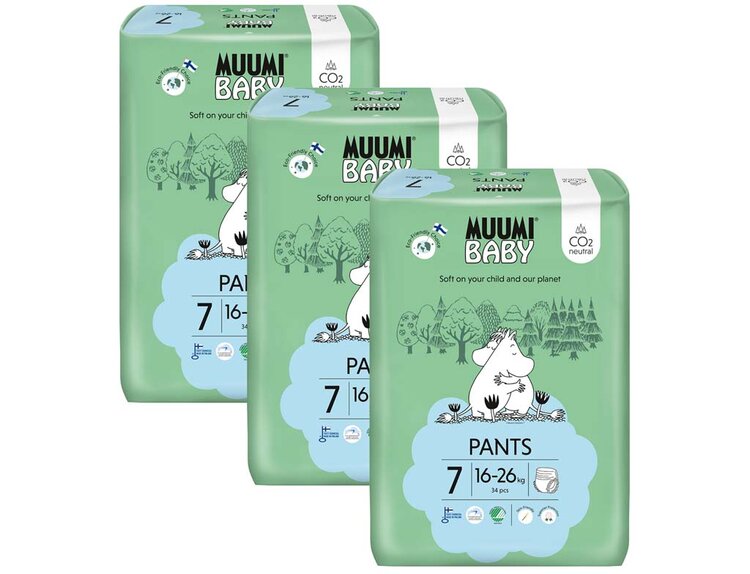 MUUMI Baby Pants 7 XL 16-26 kg (102 ks)