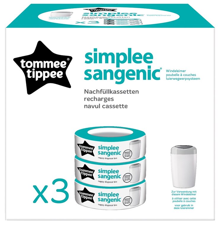 TOMMEE TIPPEE Náhradní kazety Sangenic Simplee 3 ks