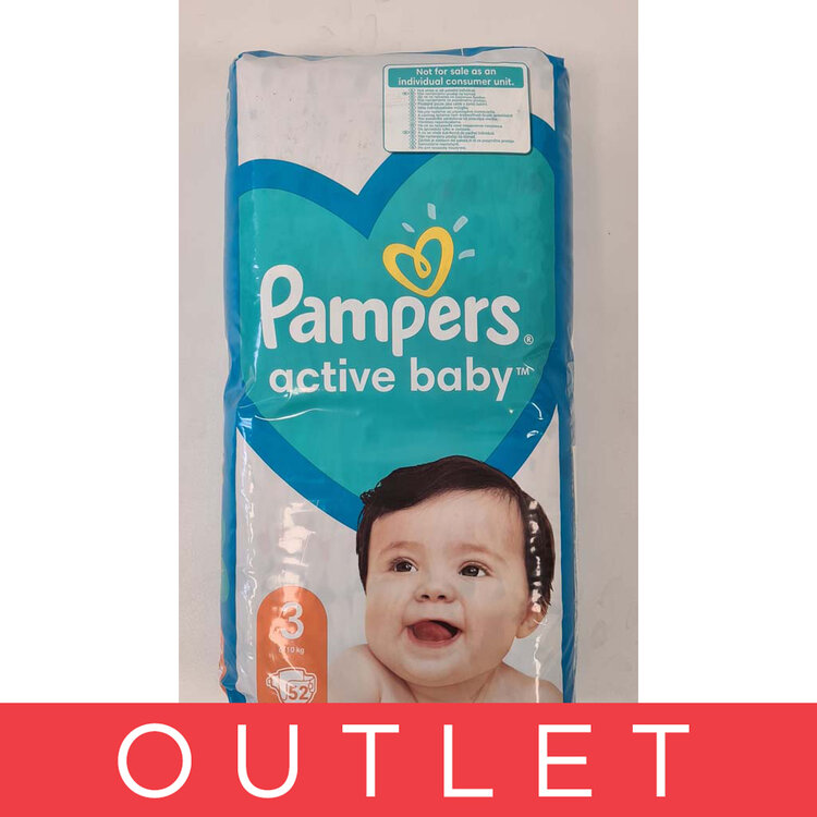 EXP: 7/2024 PAMPERS Active Baby Plenky jednorázové 3 (6-10 kg) 52 ks