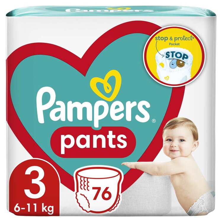 PAMPERS Active Baby Pants Kalhotkové plenky vel. 3 (76 ks plenek) 6-11 kg