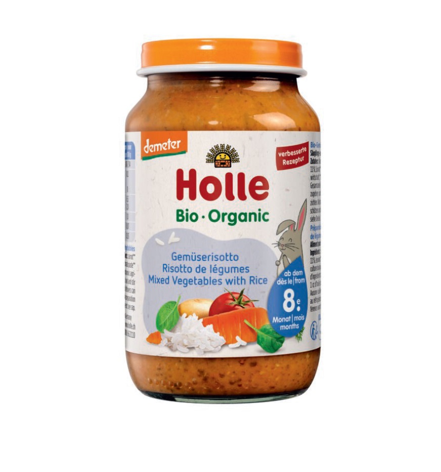 6x HOLLE Bio Zeleninové rizoto - zeleninový příkrm